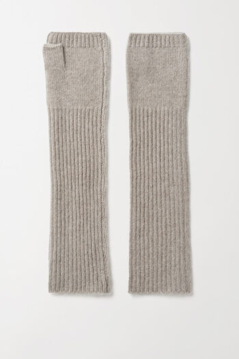 Ribbed Arm Warmers - Gloves - Greige | Rizzing up