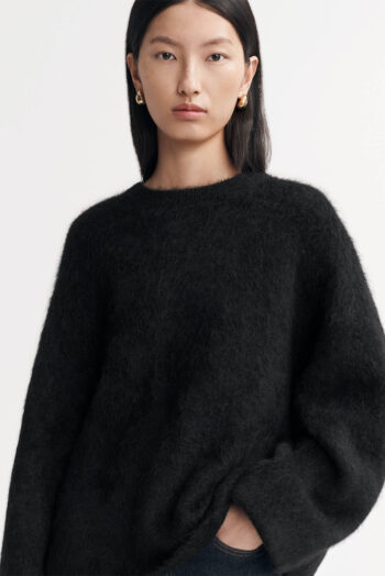 Alpaca Crewneck - O-Necks - Black | Rizzing up