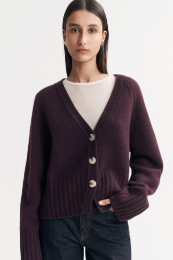 V-neck Cardigan - Cardigans - Mulberry | Rizzing up