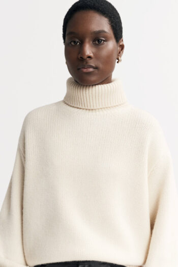 Chunky Turtleneck - Turtlenecks - Feather White | Rizzing up