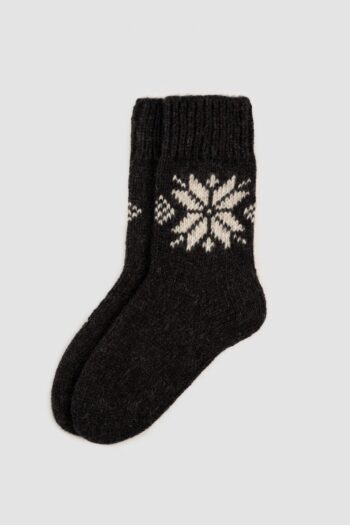 Black woolen socks
