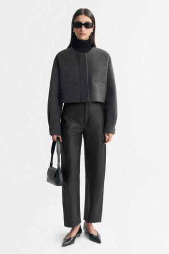 Cropped Jacket - Outerwear - Dark Grey | Rizzing up