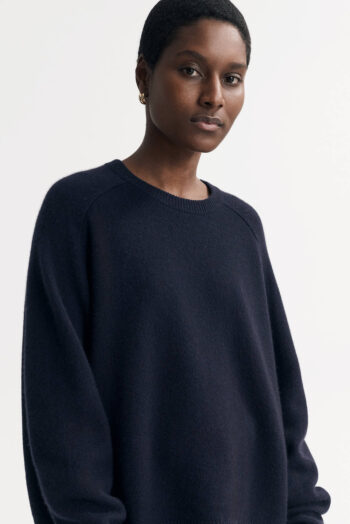 Boyfriend Crewneck - O-Necks - Navy | Rizzing up
