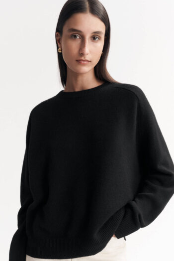 Boyfriend Crewneck - O-Necks - Black | Rizzing up