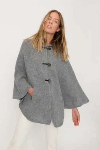 New wool poncho with hoodie DROP