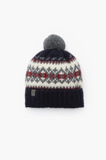 Unisex alpaca wool bobble hat