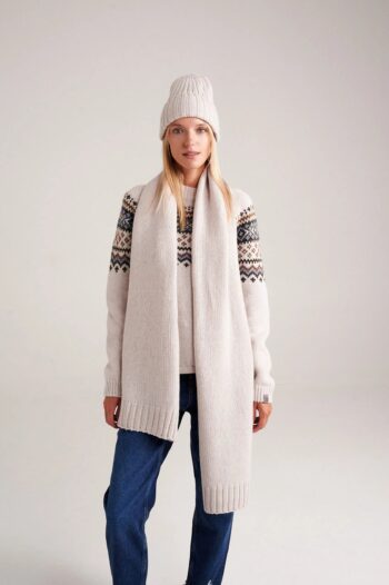 Merino and cashmere wool scarf