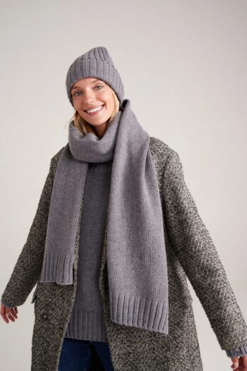 Merino and cashmere wool scarf