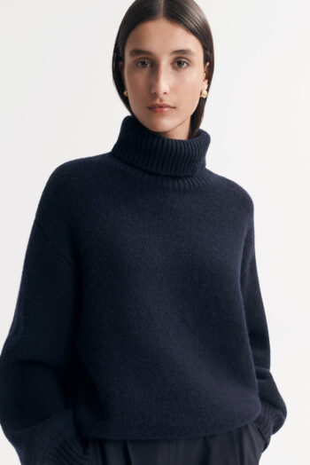 Chunky Turtleneck - Turtlenecks - Navy | Rizzing up