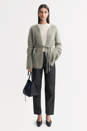 Brushed Cardigan - Cardigans - Sage Green | Rizzing up