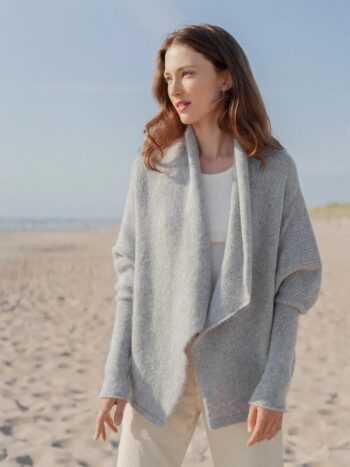 Mohair and Merino wool Poncho CELESTE