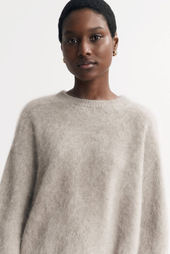 Brushed Crewneck - O-Necks - Greige | Rizzing up