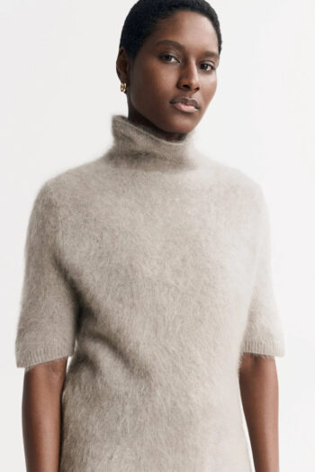 Brushed Turtleneck - Shortsleeves - Greige | Rizzing up