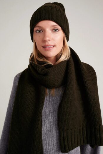 Merino and cashmere wool scarf