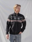 Norwegian wool sweater with full zip BERNARD