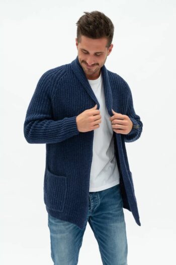 Knitted merino wool men¡¯s cardigan BENJAMIN