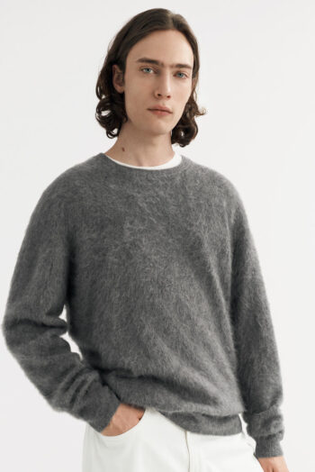 Men's Brushed Crewneck - O-Necks - Grey | Rizzing up
