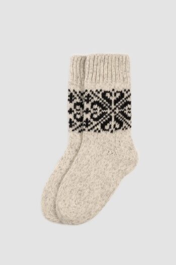 Light gray woolen socks