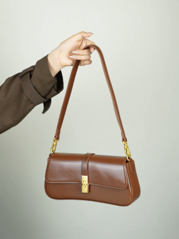 High quality and niche cowhide stick bag, high-end underarm bag, women's bag, 2024 new versatile single shoulder crossbody bag