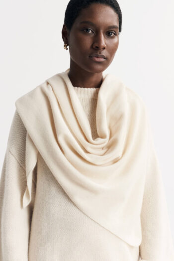 Triangle Scarf - Scarves - Feather White | Rizzing up