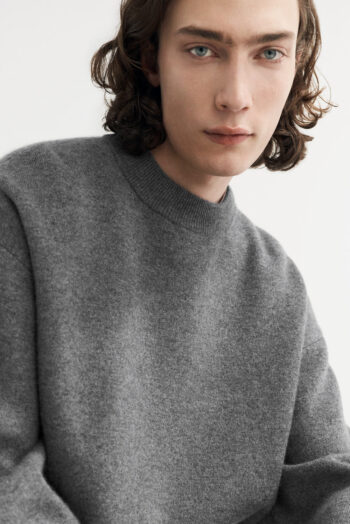 Men's Double Faced Crewneck - O-Necks - Grey | Rizzing up