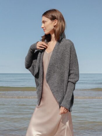 Mohair and Merino wool Poncho CELESTE