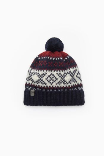 Soft unisex alpaca wool bobble hat