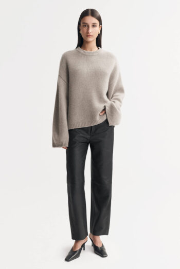 Chunky Crewneck - O-Necks - Greige | Rizzing up