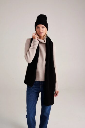Merino and cashmere wool scarf