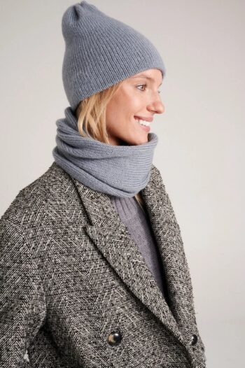 Mohair wool loop scarf