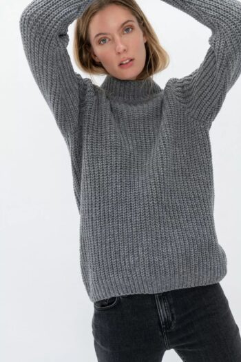 Merino & cashmere wool higher neck sweater SIMPLE