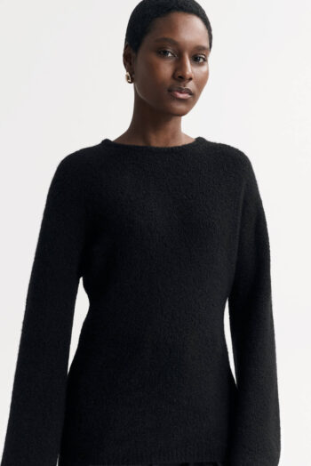 Boucle Top - O-Necks - Black | Rizzing up