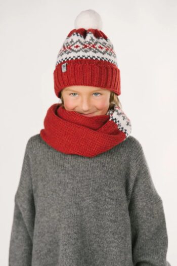 Merino & cashmere wool kids loop scarf