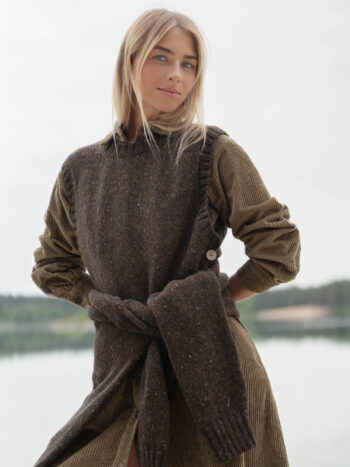 Soft Merino and Mohair Wool Tweed Vest GABBI