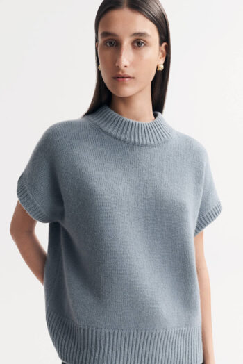 Round Neck Top - Shortsleeves - Pigeon Blue | Rizzing up