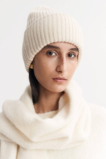 Ribbed Beanie - Beanies - Feather White | Rizzing up