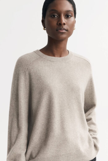 Fine Knit Boyfriend Crewneck - O-Necks - Greige | Rizzing up