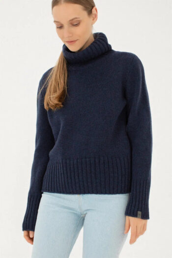 Superfine Cashmere Merino Turtleneck Sweater JULIET