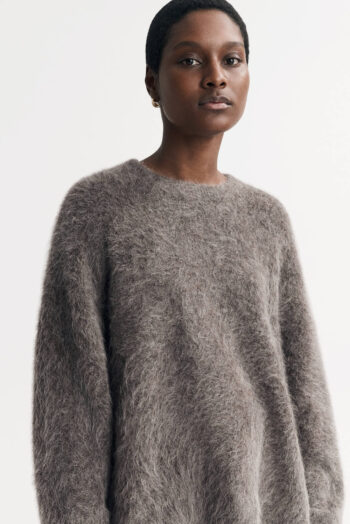 Alpaca Crewneck - O-Necks - Wood | Rizzing up