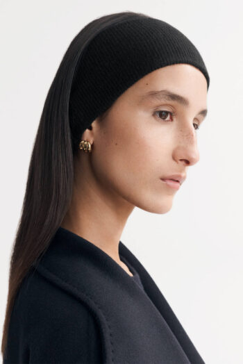 Knitted Headband - Headbands - Black | Rizzing up