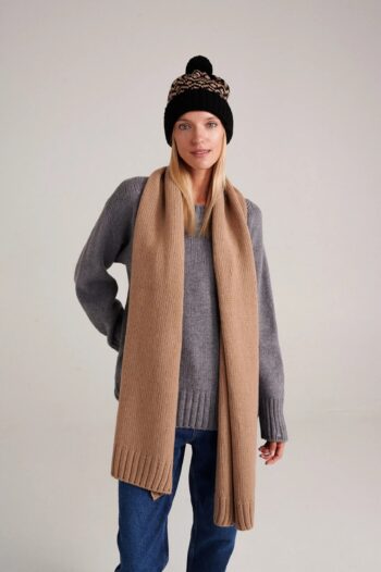 Merino and cashmere wool scarf