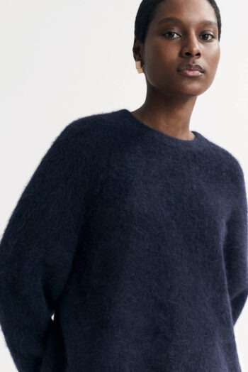 Alpaca Crewneck - O-Necks - Navy | Rizzing up