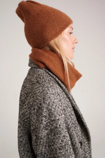Mohair wool loop scarf