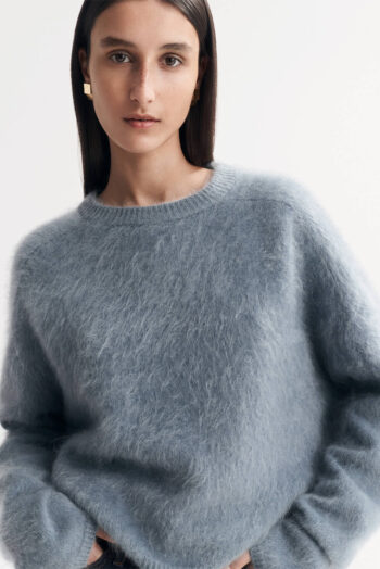 Brushed Crewneck - O-Necks - Pigeon Blue | Rizzing up