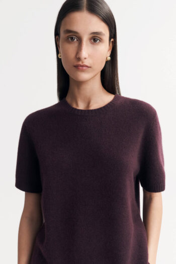 Oversized T-shirt - Shortsleeves - Mulberry | Rizzing up