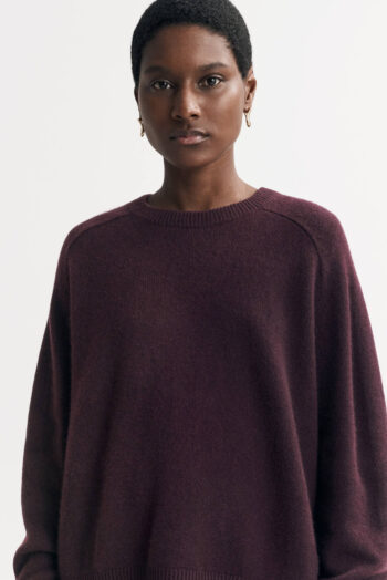 Boyfriend Crewneck - O-Necks - Mulberry | Rizzing up