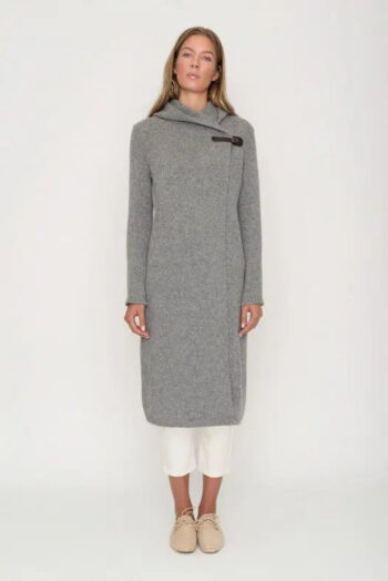 New wool cardigan coat with buckle PALLA