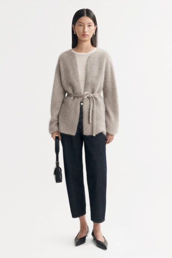 Brushed Cardigan - Cardigans - Greige | Rizzing up