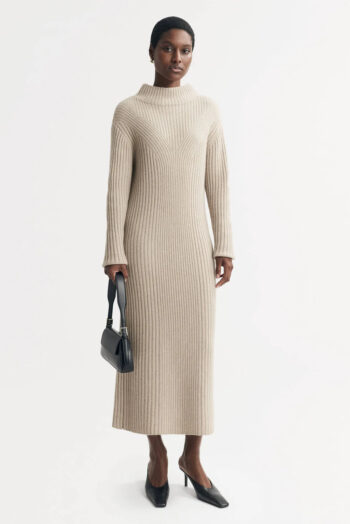 Turtleneck Dress - Dresses - Natural Sand | Rizzing up