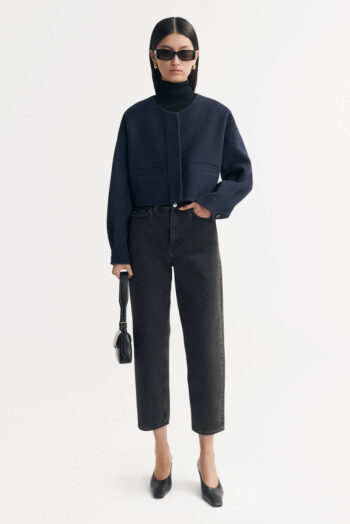 Cropped Jacket - Outerwear - Denim Blue | Rizzing up